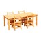 24in x 48in Rectangular Table with 16in Legs and 8in Chairs, 5-Piece